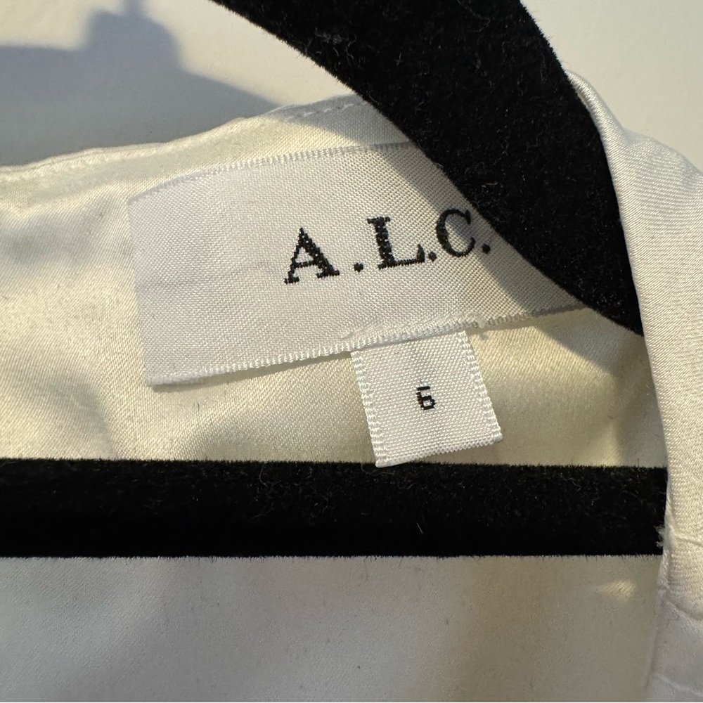 A.L.C. Ivory Pleated Maxi Dress with Twist Front Cutouts - Picture 4 of 7